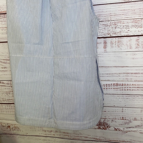 Lumiere white blue stripe Sleeveless Button up Blouse. NWT - Picture 6 of 11